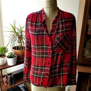 NWT $129 Pendleton Red Plaid 80%MODAL Shirt. S.